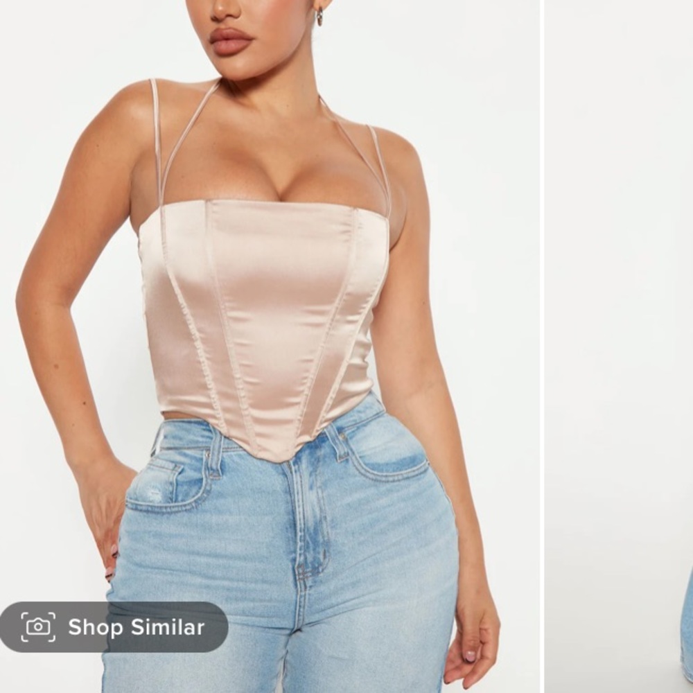 Fashion Nova sexy satin corset top